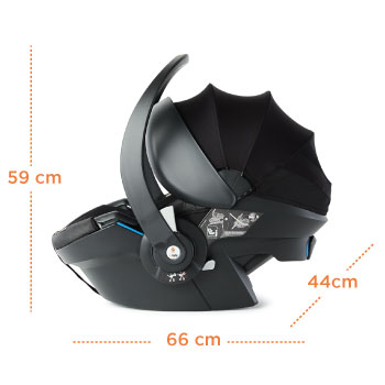 Opened Stroller with measurements image